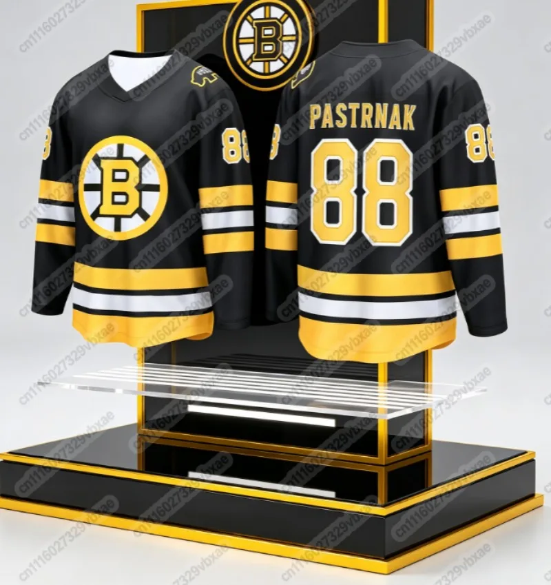 Nouveaux maillots de hockey sur glace pour hommes, collection automne-hiver, maillots de hockey des Bruins de Boston, t-shirts de sport à manches longues, maillots assortis pour toute la famille.