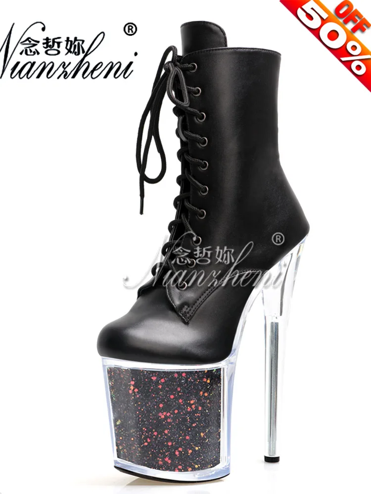 

Womens 8Inches Sexy Fetish Stripper Mature Exotic Dancer Nightclub 20cm Platform Ankle Boots Pole Dance Exotic Dancer Platform