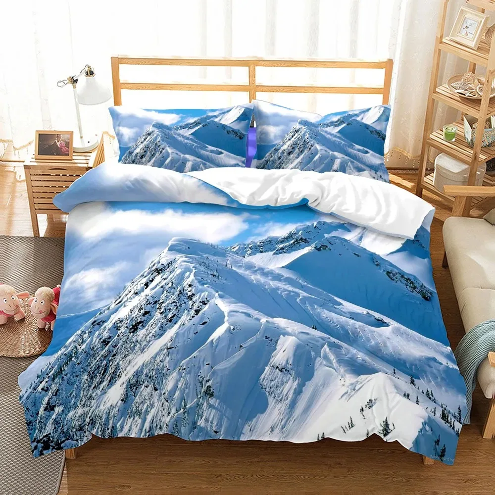 Ensemble de housse de couette imprimé en 3D, paysage de mémoire douce, témoin d'amour, King Queen, Double, taille unique