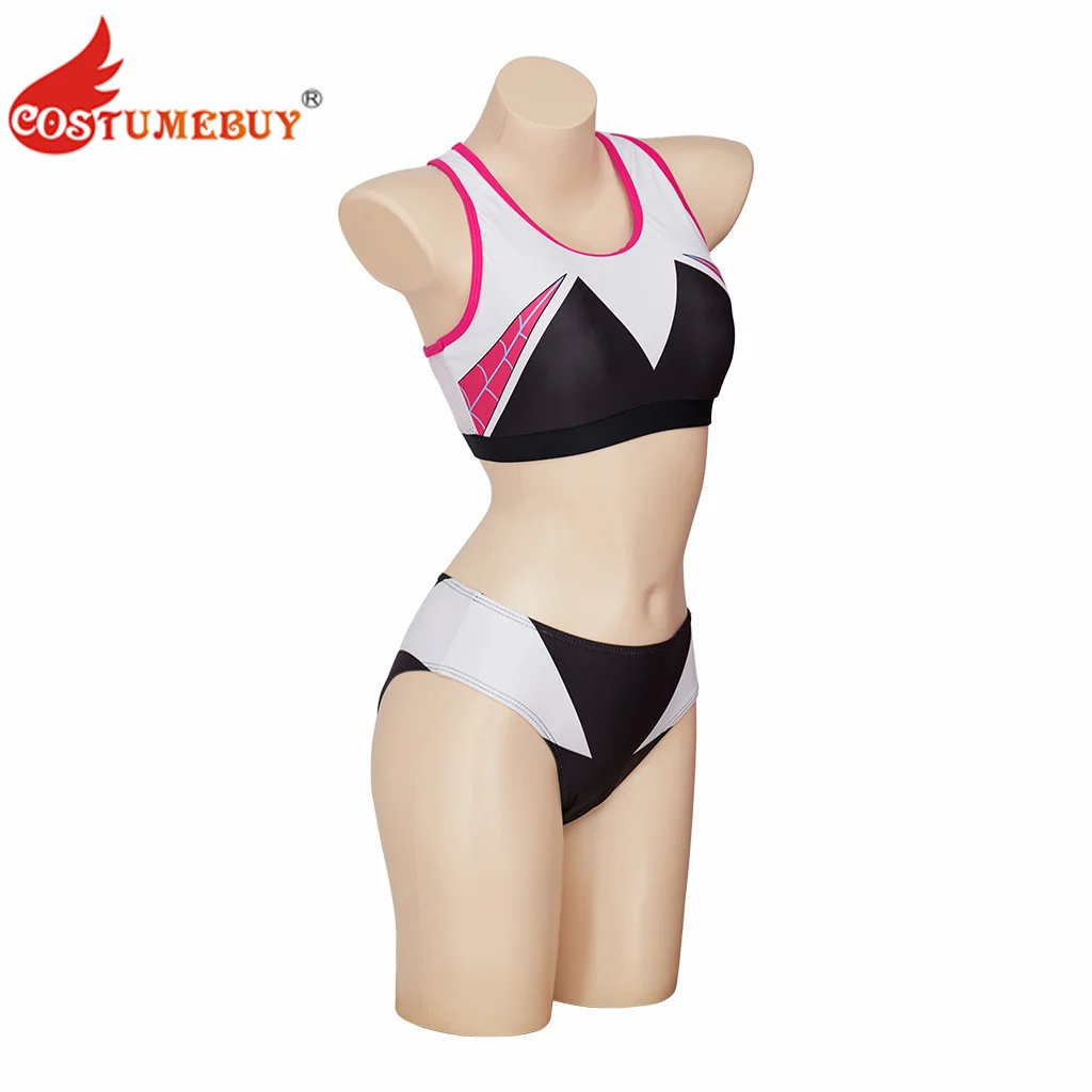 Superhero Cosplay Swimsuit Bikini Bathing Suit Two Pieces Crop Top Short Set Women Sexy Swimwear