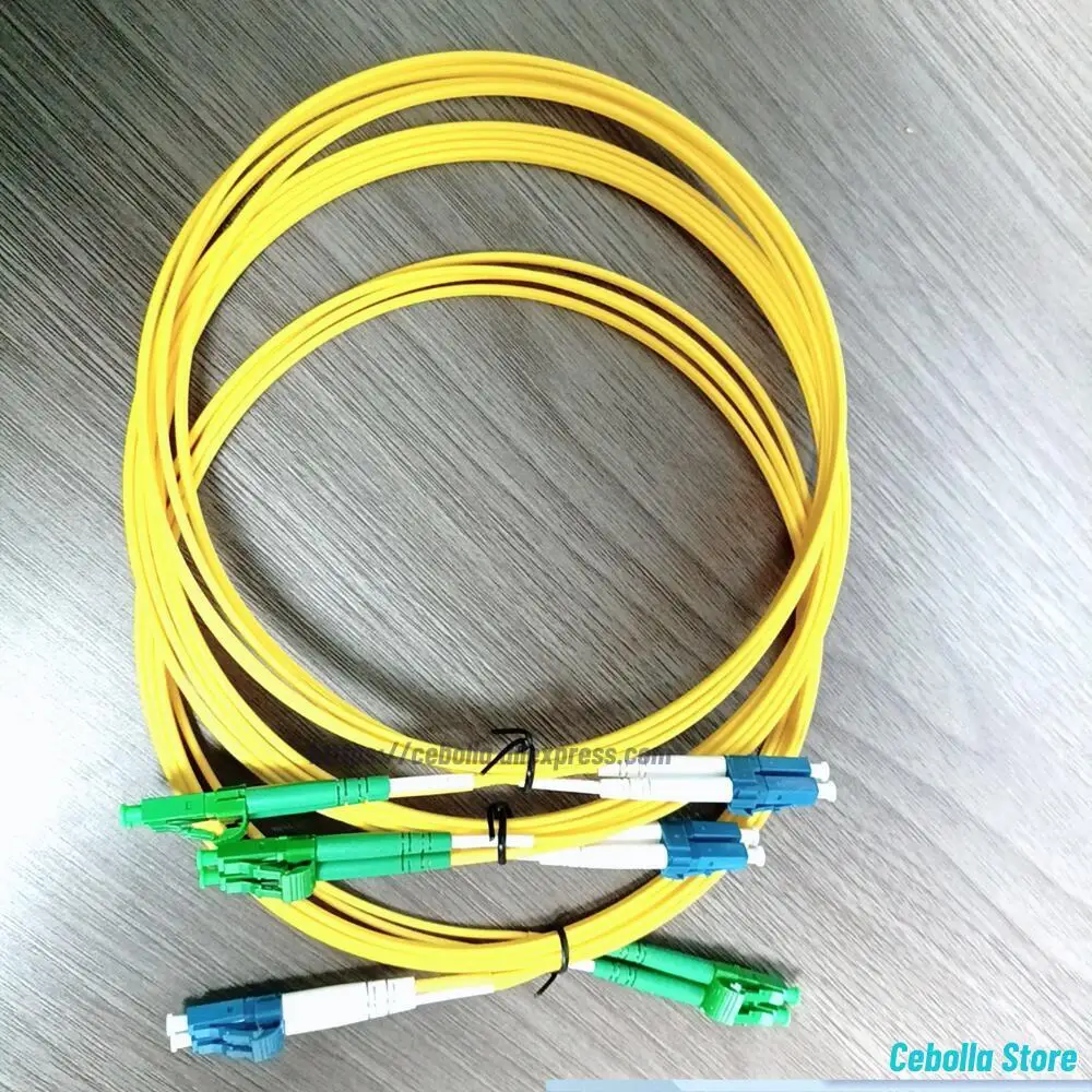 Fiber optical jumper LC/APC To LC/UPC 2M Single Mode Duplex Optical Fiber Patch Cord Cable Dual Core ,2.0/3.0Mm