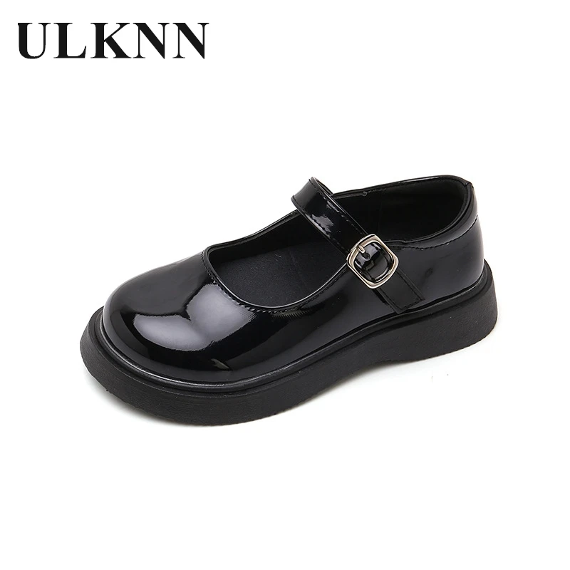 

Children's Flats Leather Shoes Kids Black Non-slip Shoes Kid's White Casual Shoes Baby Flat Single Shoes Cuhk Students School