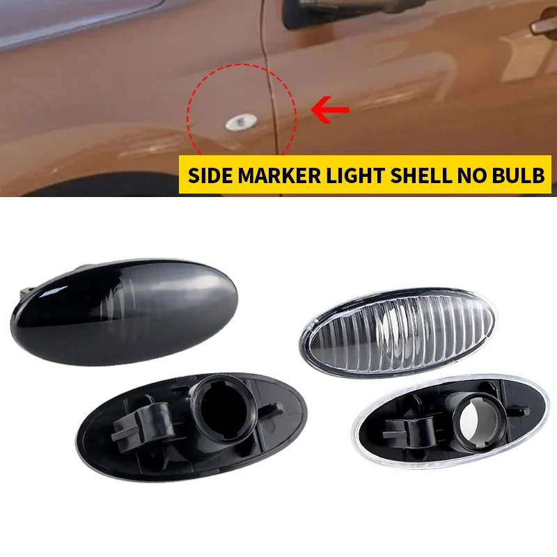 

2x For Nissan X-trail Qashqai J10 Cube Juke Leaf Micra Micra K13 Note E11 Side Marker Light Turn Signal Lamp Cover Shell No bulb