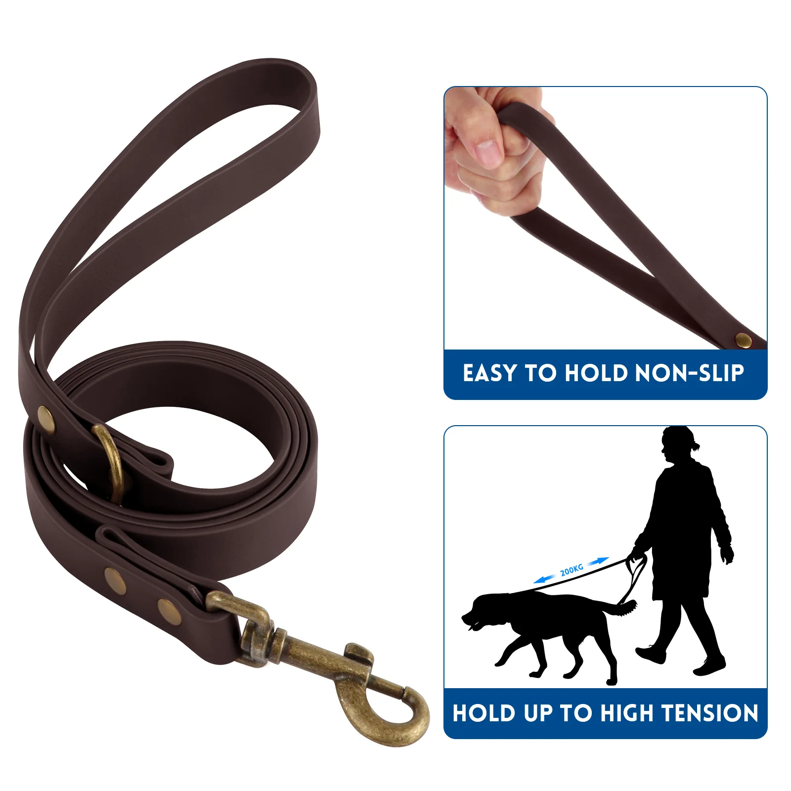 3-piece set Vintage style dog leash and collar set Dog Poop Bags Carrier Waterproof pvc personalized dog collar