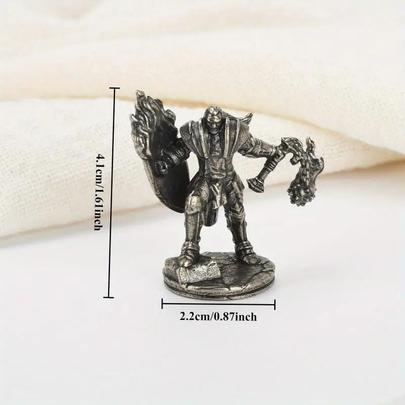 Vintage White Brass Biochemical Orcs Soldiers Models Desktop Decor Game Miniature Figurine Gift for Men
