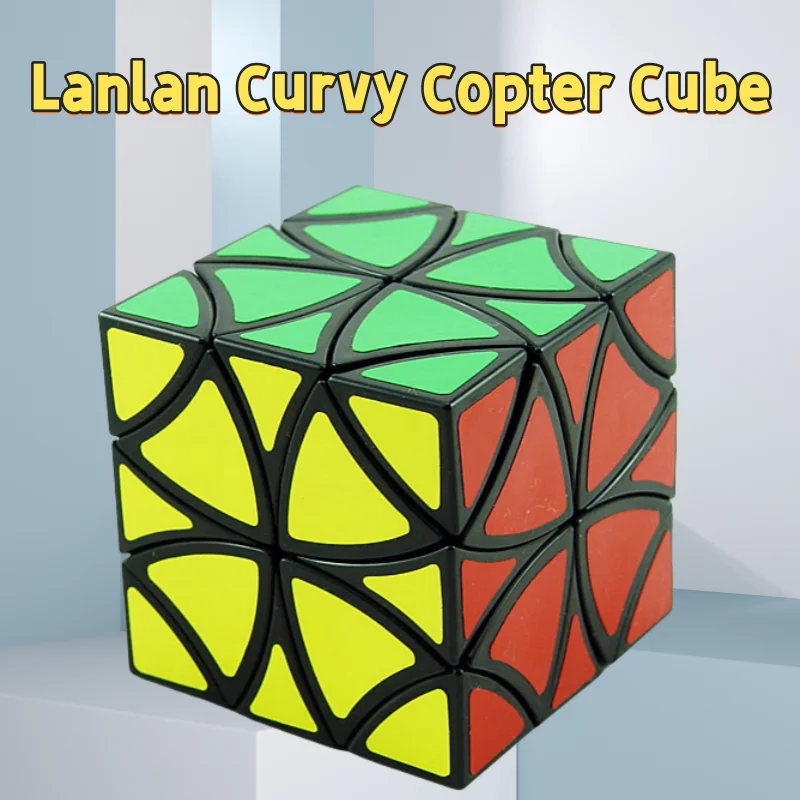 Lanlan Curvy Copter Magische Kubus Lanlan Vreemde Vorm Speed Cube Puzzel Speelgoed Kinderen Gift Cubo Magico Puzzel
