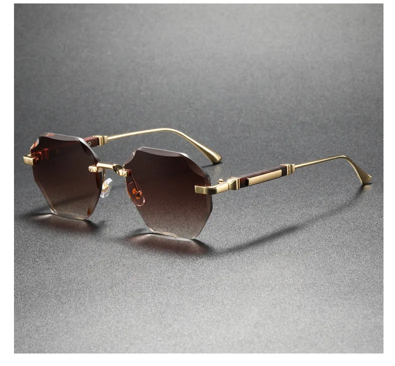 2025 neue Mann Frau Sonnenbrillen Mode Unisex Randlose Sonnenbrille Vielseitig UV400 Brillen Im Freien Fahren Trend C8880-1 – Detail 15