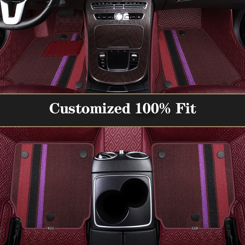 

PU Car Floor Mats For Jeep Wrangler JL 2018-2022 Tapis Voiture Auto Styling Carpet Dropshipping Center Accessories Interiors Pad