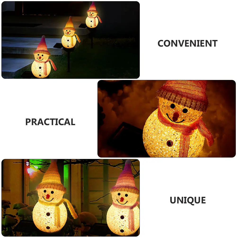 LED Snowman Solar Lawn Lamp – Outdoor Garden Ground Stake Light, Eco-Friendly Solar Powered Yard Decoration