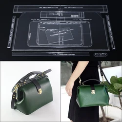 Sewing Pattern Leather Template, Durable Acrylic Stencil, DIY Handmade Bag, Shoulder Satchel Bag, Sewing Pattern, 30*28*14cm