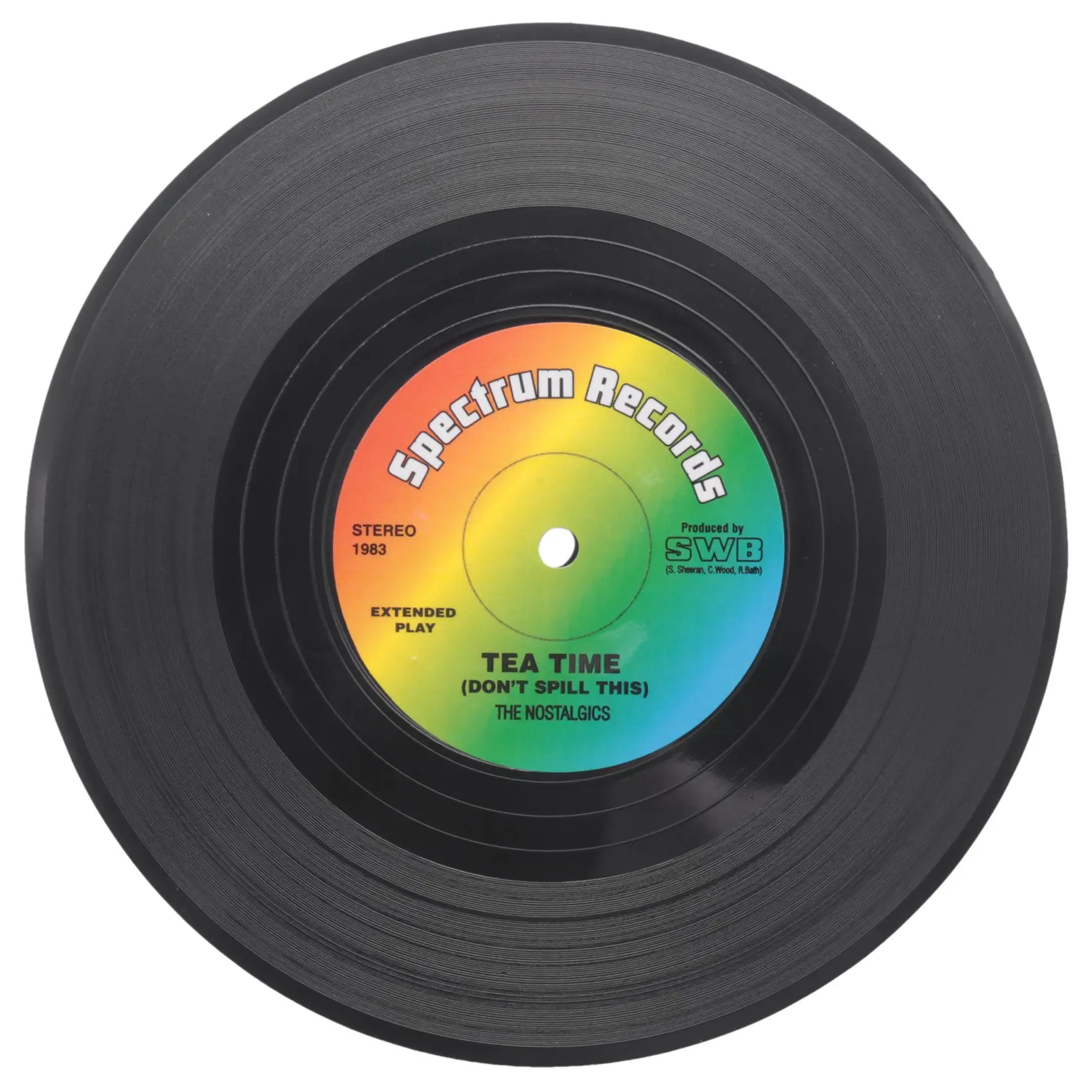 WSFS! 6pieces / Set Spinning Retro Vinyl Disc Drink Coasters