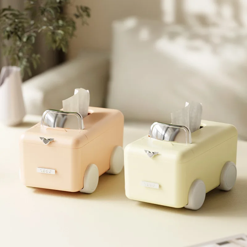 

Creative Car Tissue Box, Cute Simple Multifunctional Storage Ornaments Household Restaurant Living Room Coffee Table Drawer Box