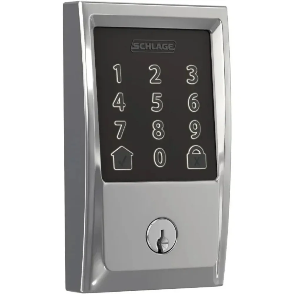 Encode Smart WiFi Deadbolt with Century Trim In Bright Chrome Deadbolts