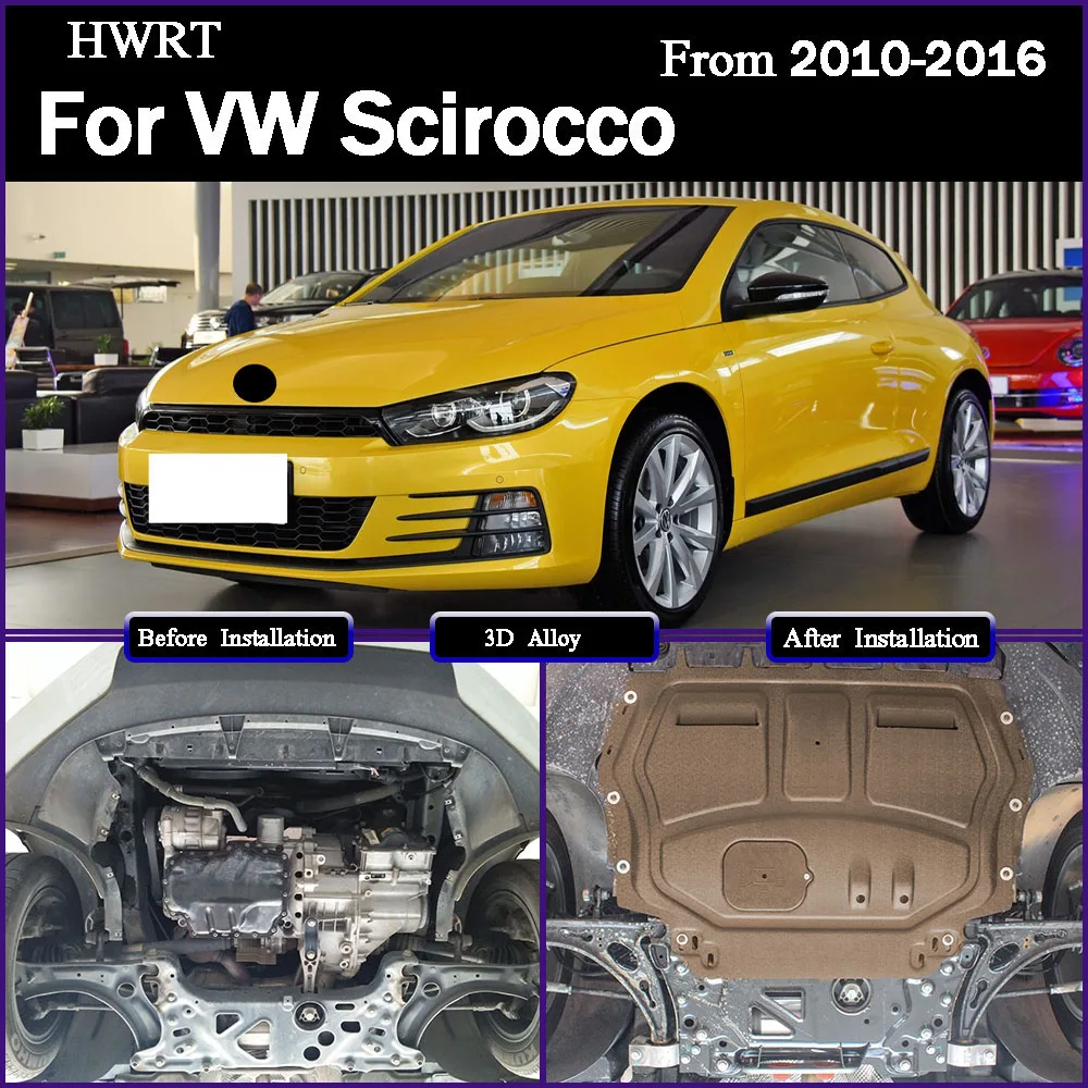 

For VW Scirocco 2010-2016 1.4T 2.0T Under Engine Guard Splash Shield Mud Fender Cover Plate Fender Mudguard Protector