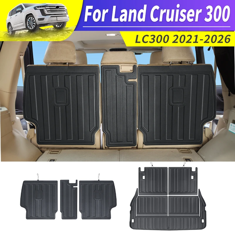 

For 2021-2026 Toyota Land Cruiser LC300 300 J300 Seat Back Cushion Trunk Mat Non Slip Waterproof Durable Interior Accessories