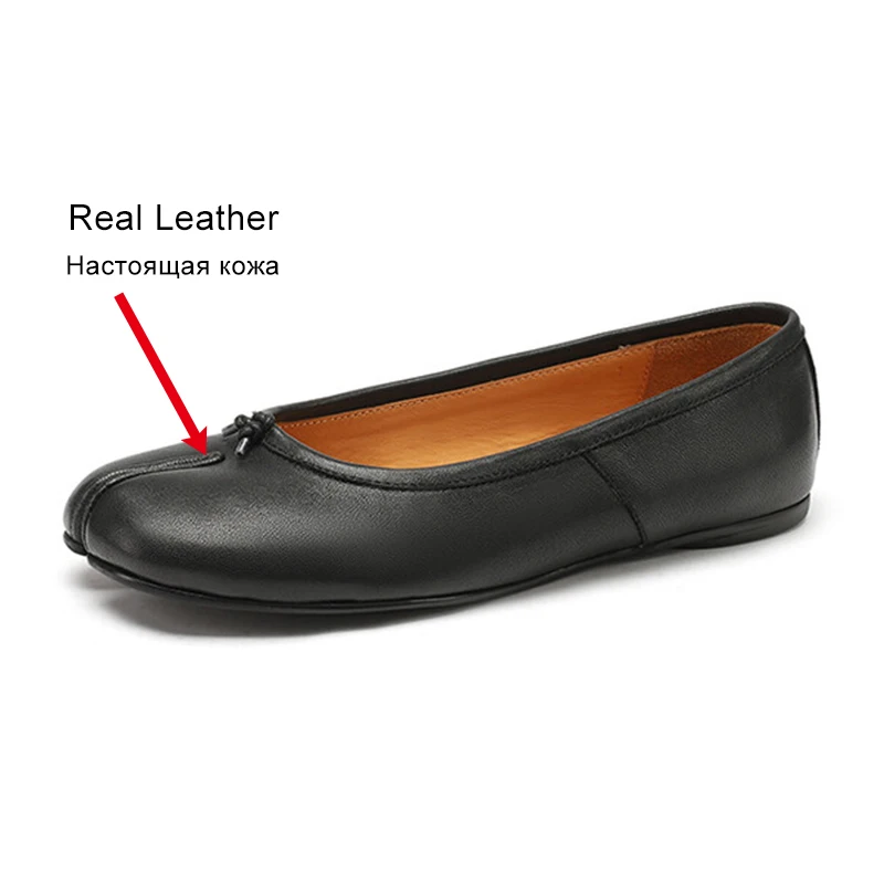 JOZHAMTA Size 34-40 Women Casual Ballet Flats Shoes Soft Real Leather Low Heels Shoes 2025 Ins Spring Daily Office Dress Shoes