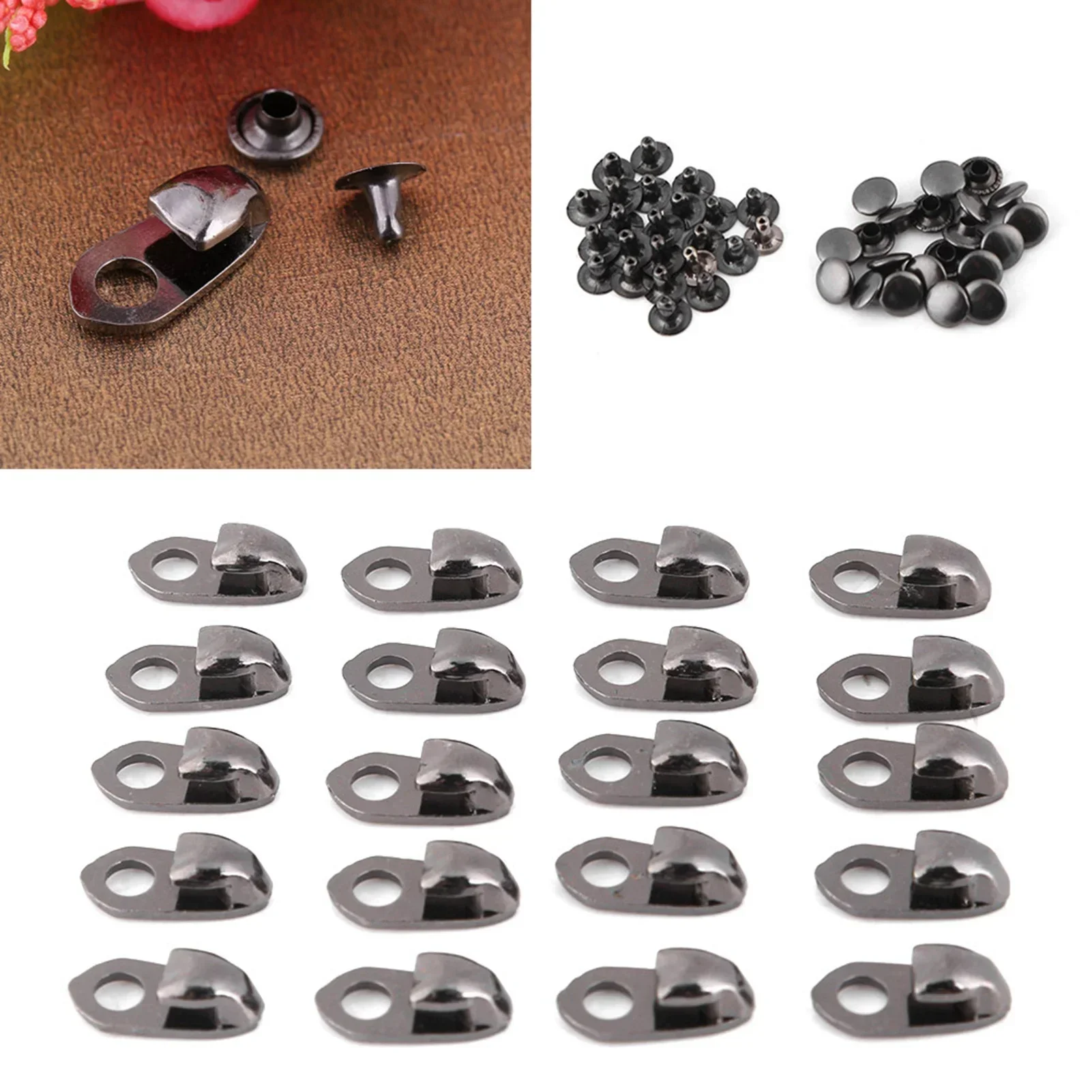 20pcs/set  Boot Hooks Lace Fittings With Rivets For Repair/Camp/Hike/Climb Accessories