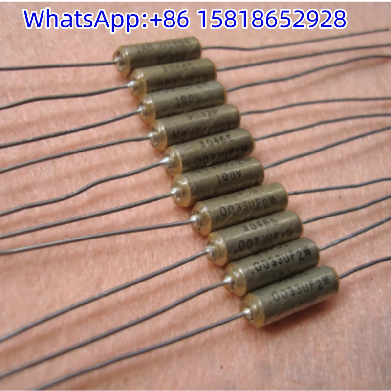 

2 шт., 100 В, 0,0033 мкФ, 3300PF, снятый извлечения из США M38421 Sprague JAN, масляный конденсатор