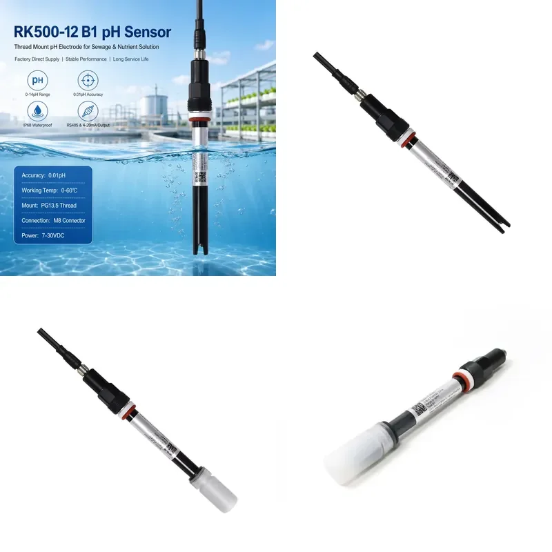 HOT*2026* Sewage Pipeline Industrial pH Sensor PG13.5 M8 Connector RS485 IP68 OEM/ODM for Municipal Wastewater Network