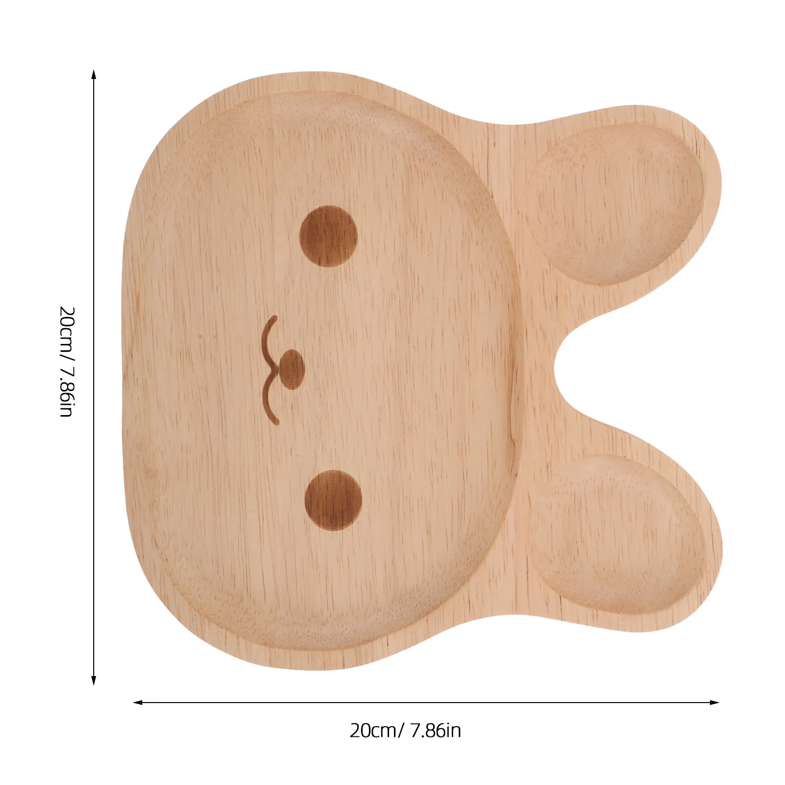 Divided Plate Tray Serving Food Portion Control Halloween Christmas New Year Dining Table Shower Guest Natural