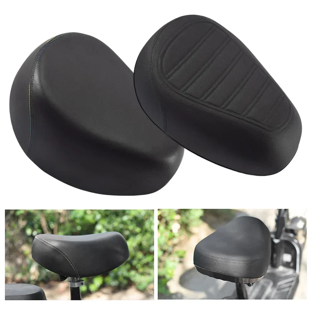 Seat Cushion Big Bum Wide Bicycle Seat Saddle Shock Absorption Waterproof Comfortable Riding For Electric Scooter Vehicle