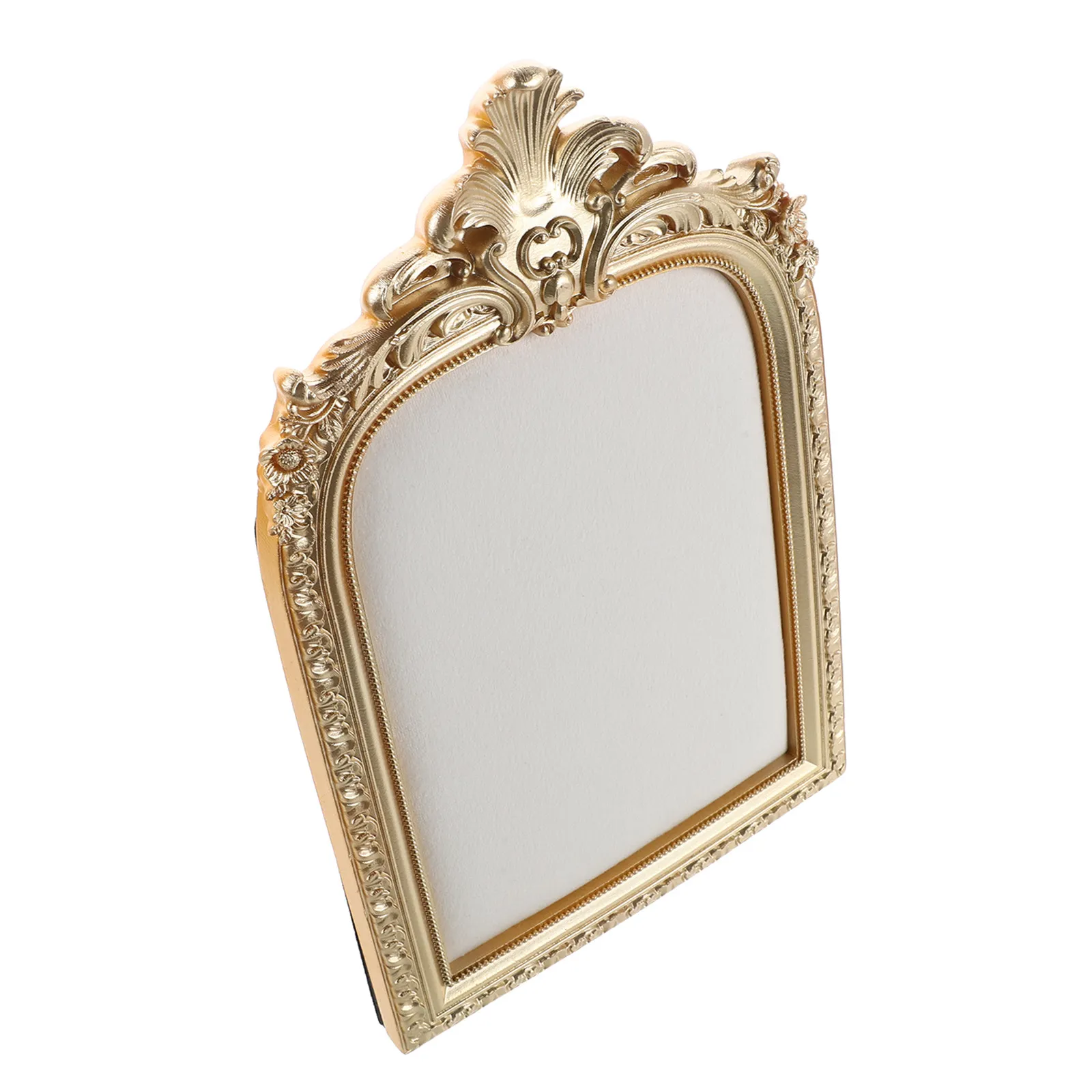 Vintage Jewelry Display Stand Photo Frame Earring Holder Necklace Organizer Protective Backrest Retro Style Bedroom Vanity