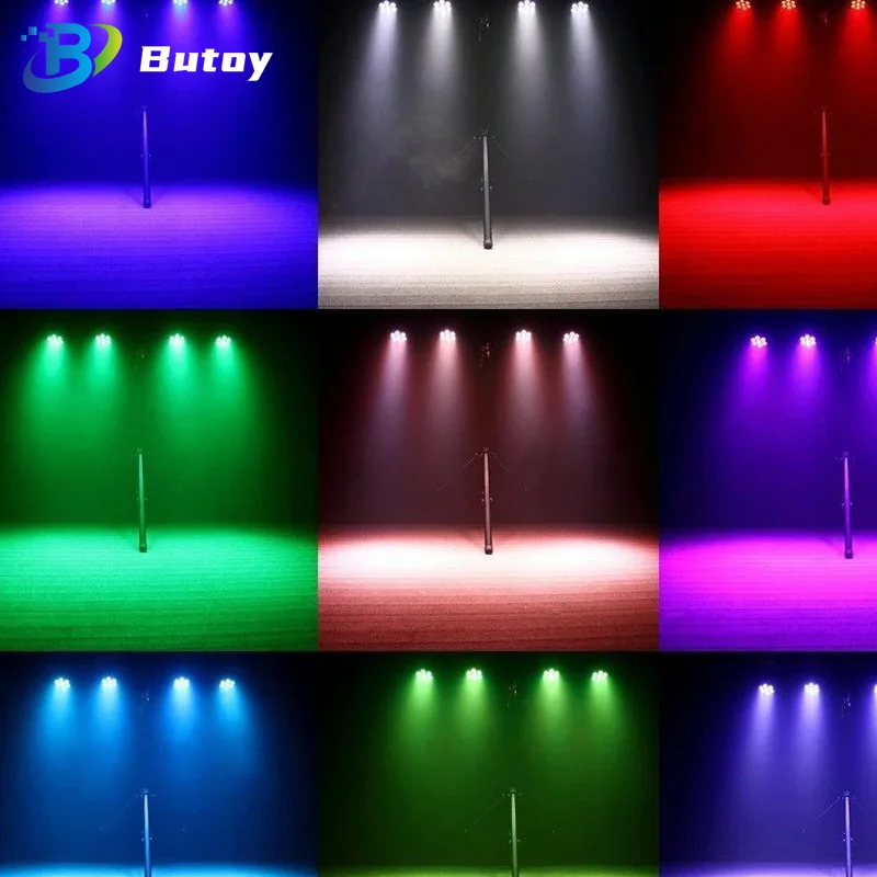 10W Par Light RGBW LED 4IN1 Shake Head Light Beam Stage Effect DMA 512 Controller Voice Controlled Rotating Party DJ Disco