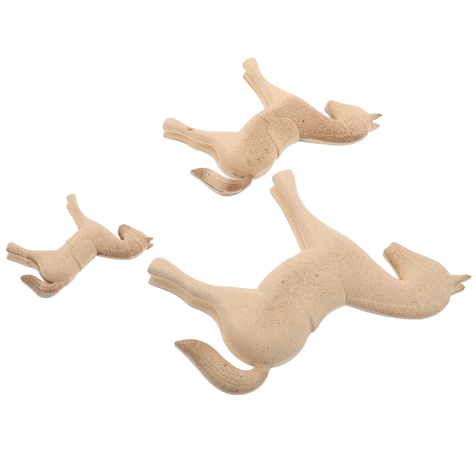 

3pcs Wooden Horse Unfinished Diy Painting Craft For Home Office Decor Kids Art Project Christmas 2026 New Year Gift