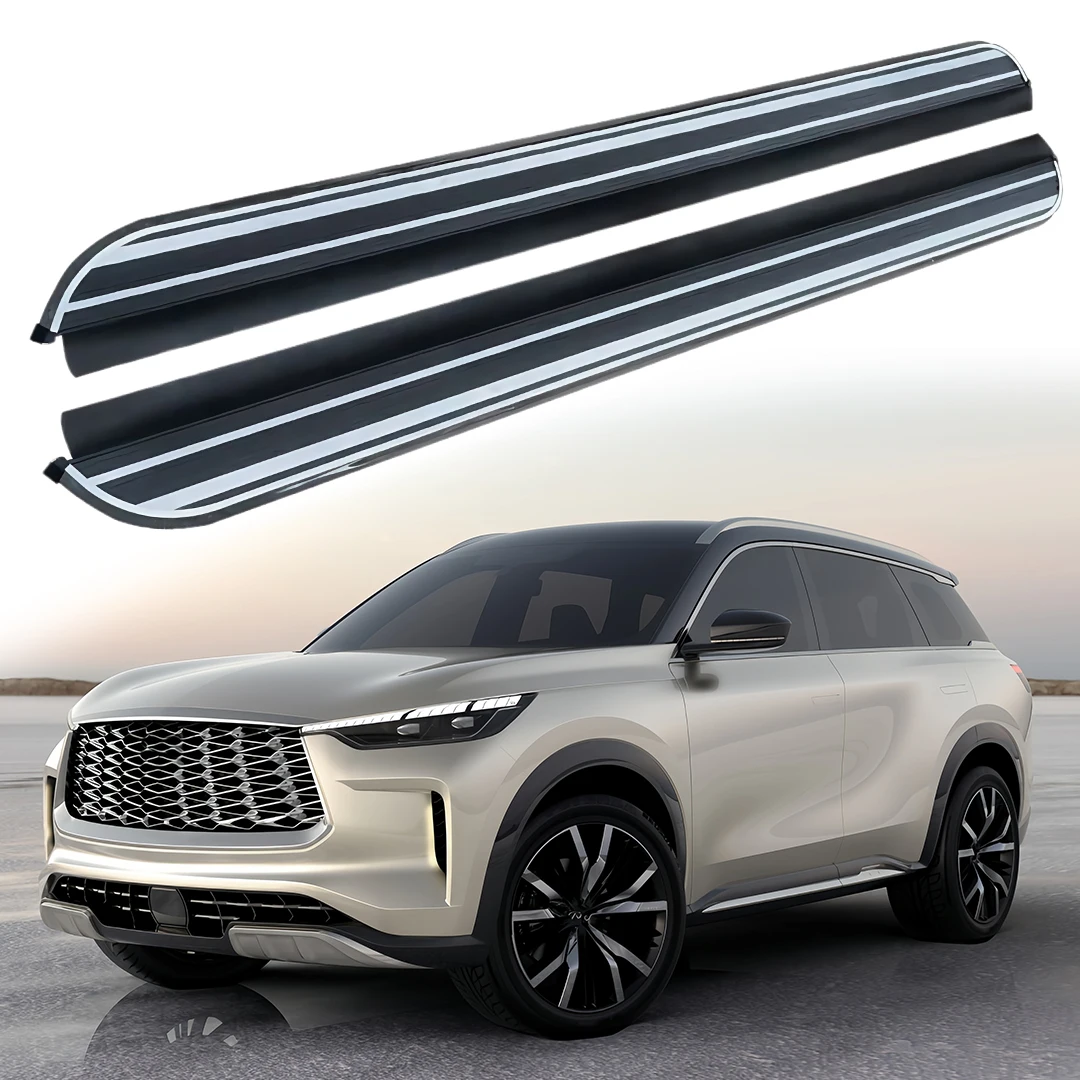 

2Pcs Fits for Infiniti QX60 2022 2023 2024 2025 Fixed Door Side Step Pedal Running Board Nerf Bar