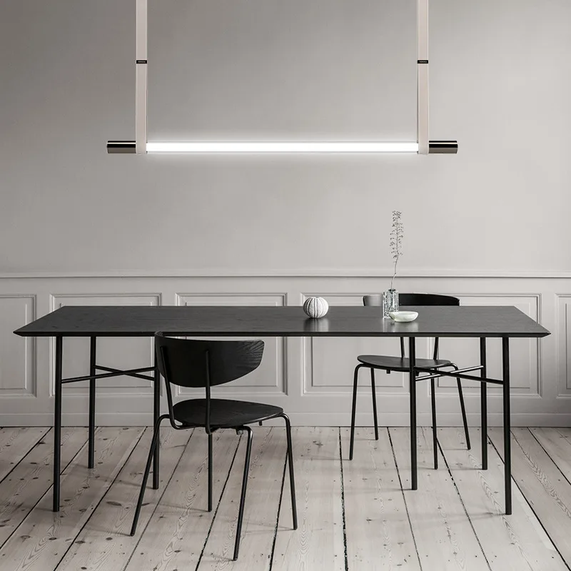 SANDYHA Italian Minimalist Round Tube Pendant Light for Living Room Villa Restaurant LED Chandelier with Glass Lampshade Stylish