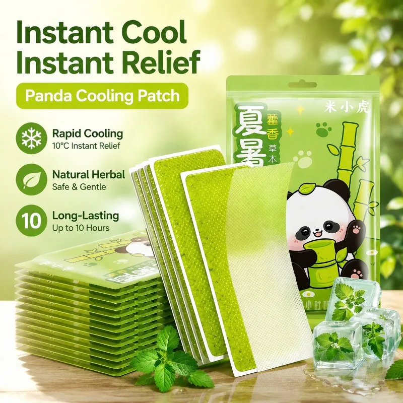 Irregular Cartoon Cooling Patches Ease Summer Overheating Discomfort for Kids and Adults Refreshing Hydrogel Layers Rapidly
