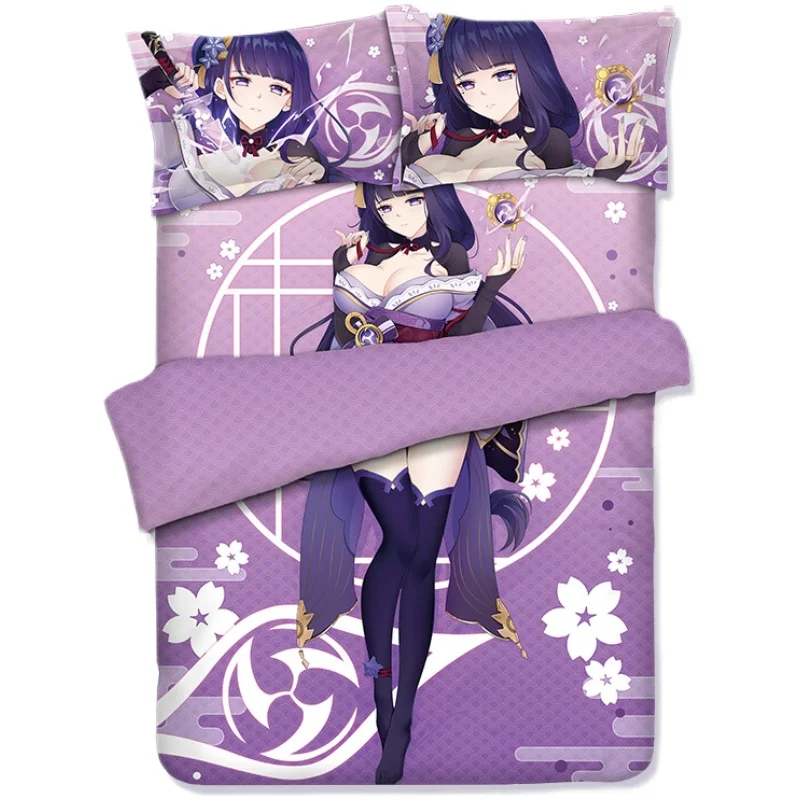 2022 new game Genshin Impact animation peripheral KEQING ZHONGLI bedding exquisite two-dimensional pillowcase