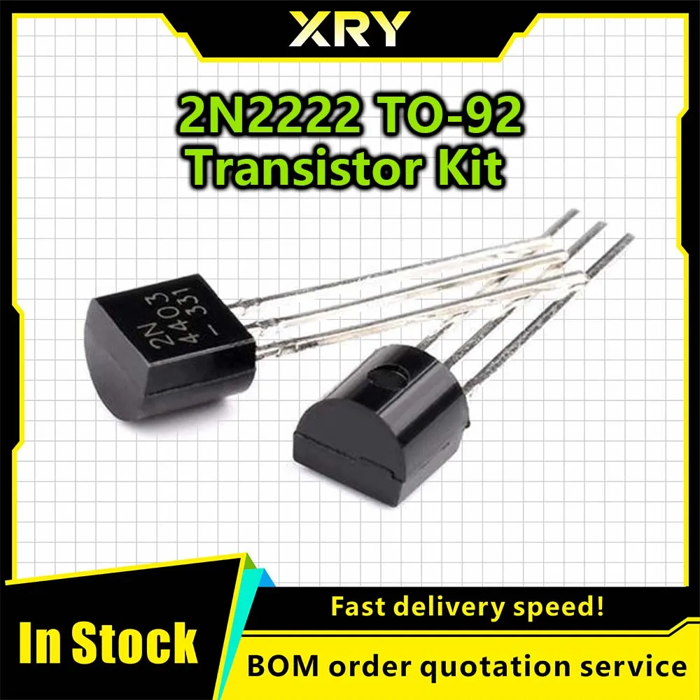 50/100PCS Transistor Kit 2N2222 TO92 NPN 30v 800MA Transistors Electronic kit