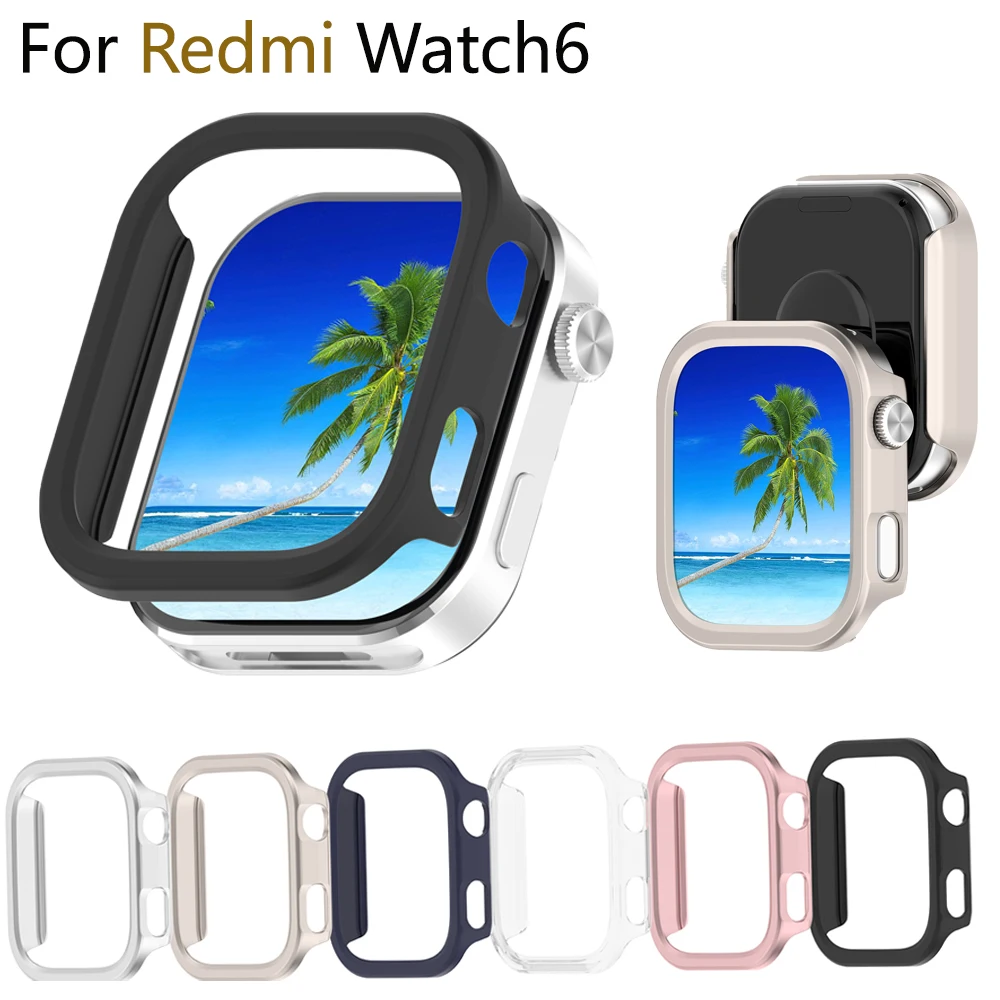 

For Redmi Watch 6 Hollow Protective Case Durable PC Material Cover Watch Shell Decoration Protection For Redmi Watch 6