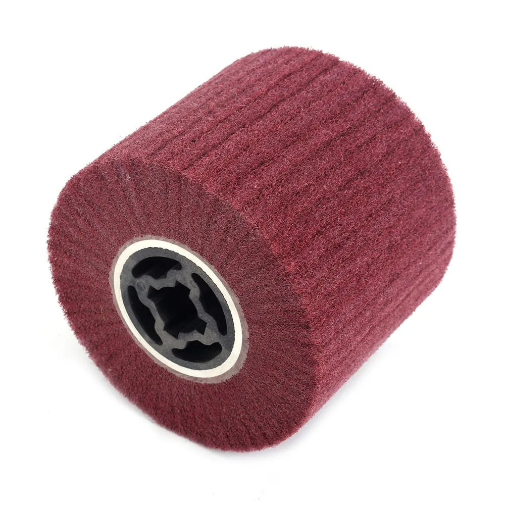 120*100*19mm 1 pz Nylon Non tessuto abrasivo Flap Wheel Brush trafilatura lucidatura lucidatura tamburo ruota per acciaio inossidabile