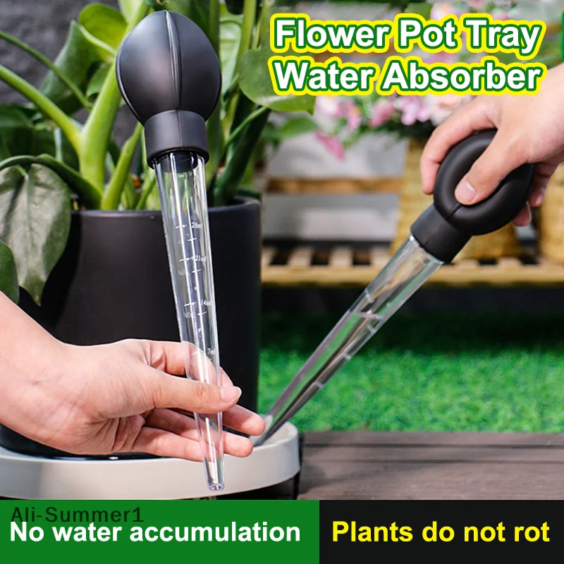 【E】1/2/3 قطعة من البلاستيك الشفاف وعاء الزهور صينية امتصاص الماء معالج ضخ المياه 30 مللي امتصاص الماء لأدوات الحدائق #2