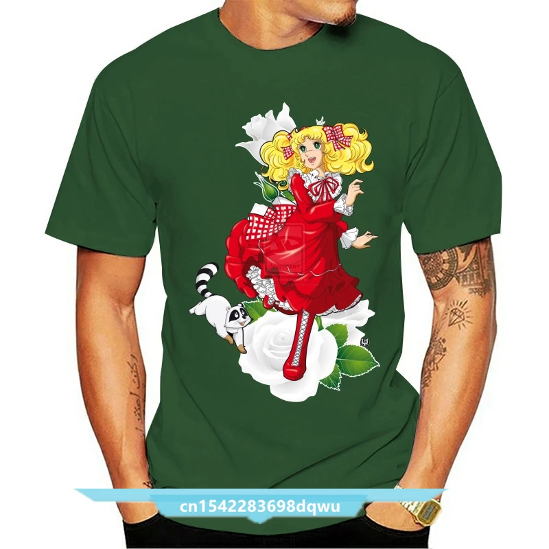 

Candy&amp Klin T Shirt Candy Raccoon Anime Manga Red Rose Old Blonde Girl Shoujo