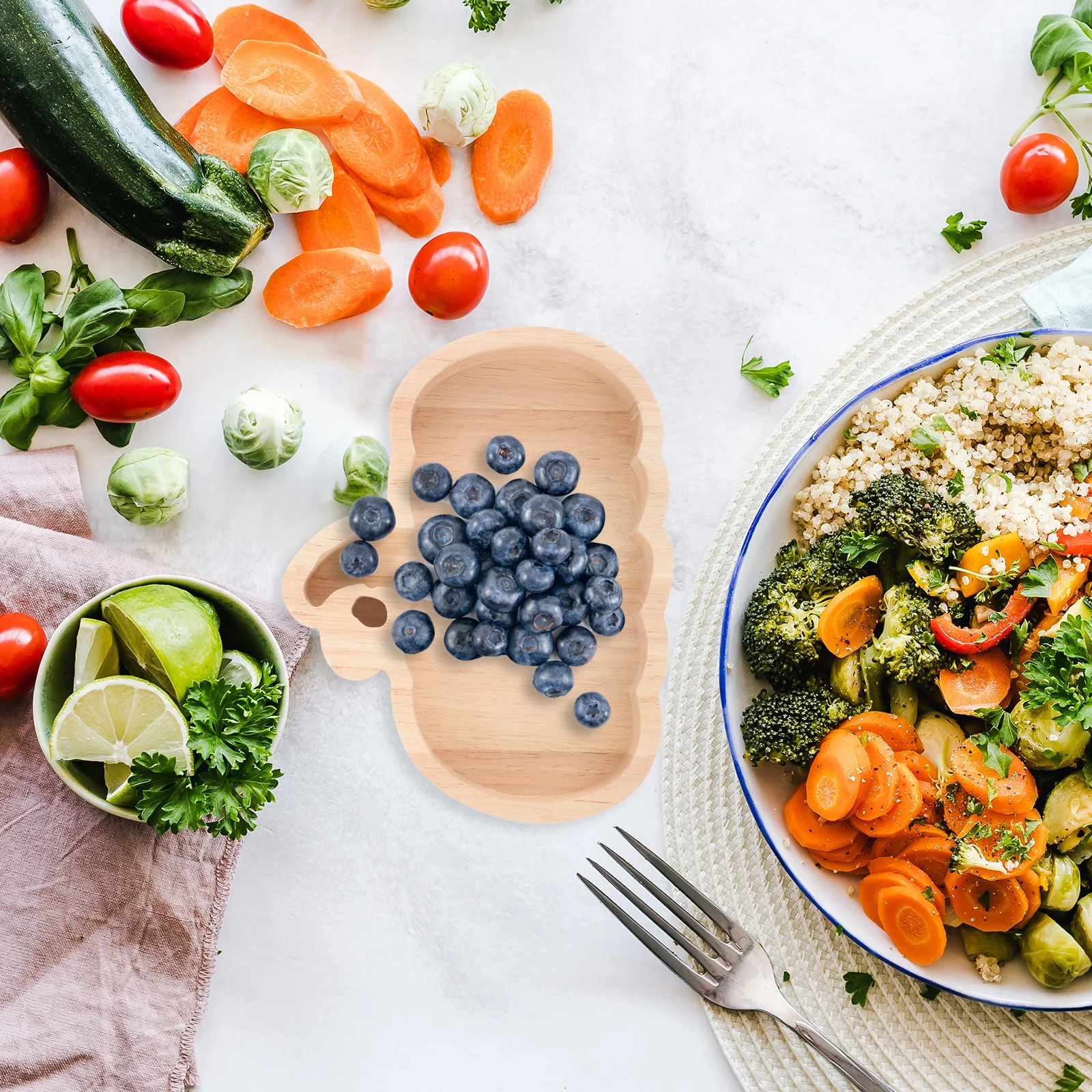 

Wood Serving Tray Creative Snack Tray for Festivals Family Dinners Reusable Dessert Plate Portable Reusable Wood Plate