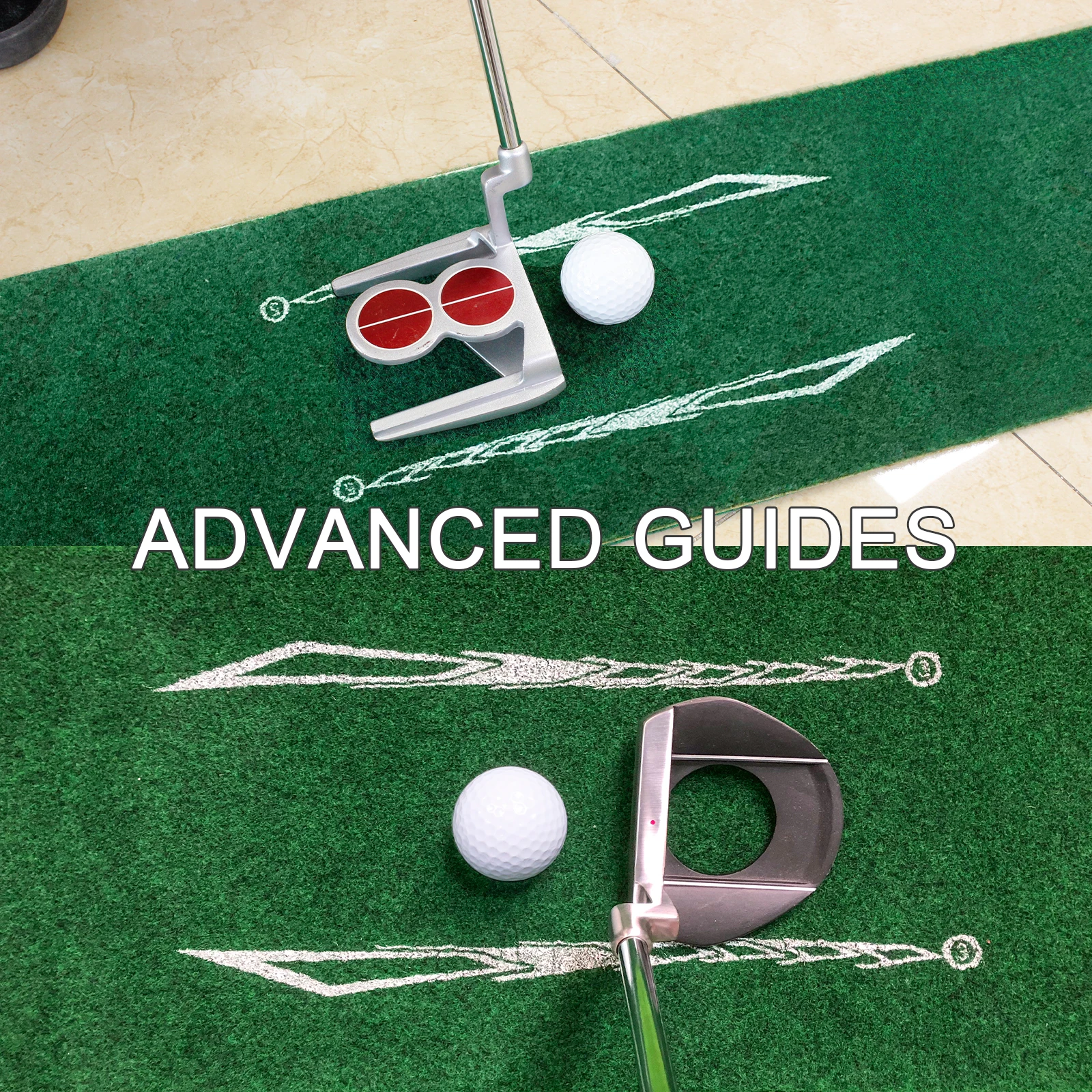 Golf Putting Green Putting Mat Indoor & Outdoor with Ball Return and Alignment Guides Improve Accuracy and Speed Accessories