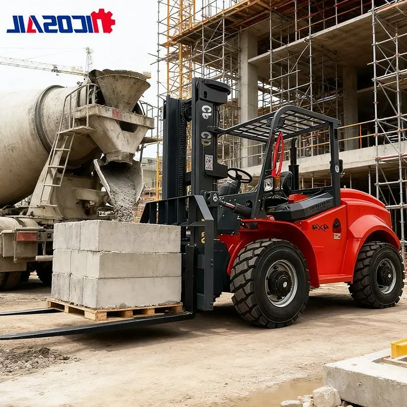 رافعة شوكية كهربائية خارجية 2.5 طن نموذج التضاريس الخام شاحنة رافعة شوكية أرضية غير مستوية