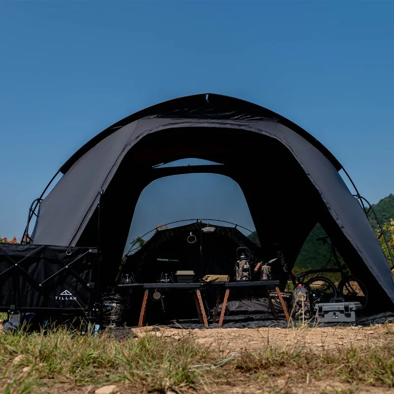 Outdoor spherical sounding tent equipment ball tent TPU door smoke flush, camping picnic professional tent off-road