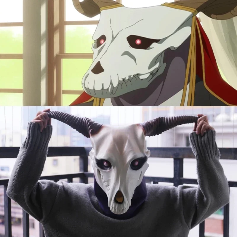 Anime The Ancient Magus' Bride Elias Ainsworth Horn Mask cosplay  Men Women Christmas Masquerade Halloween Cosplay Party Props