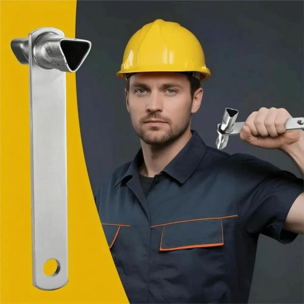 

Steel Construction Triangular Key Galvanized Finish Anti Slip Grip Bollard Key Double Head Weather Resistant Column Wrench
