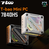 T-bao Mini PC AMD R7 Ryzen 7840HS Esports Gaming Mini Computer Commercial Office Mini Desktop Accurate System Cyber Black White