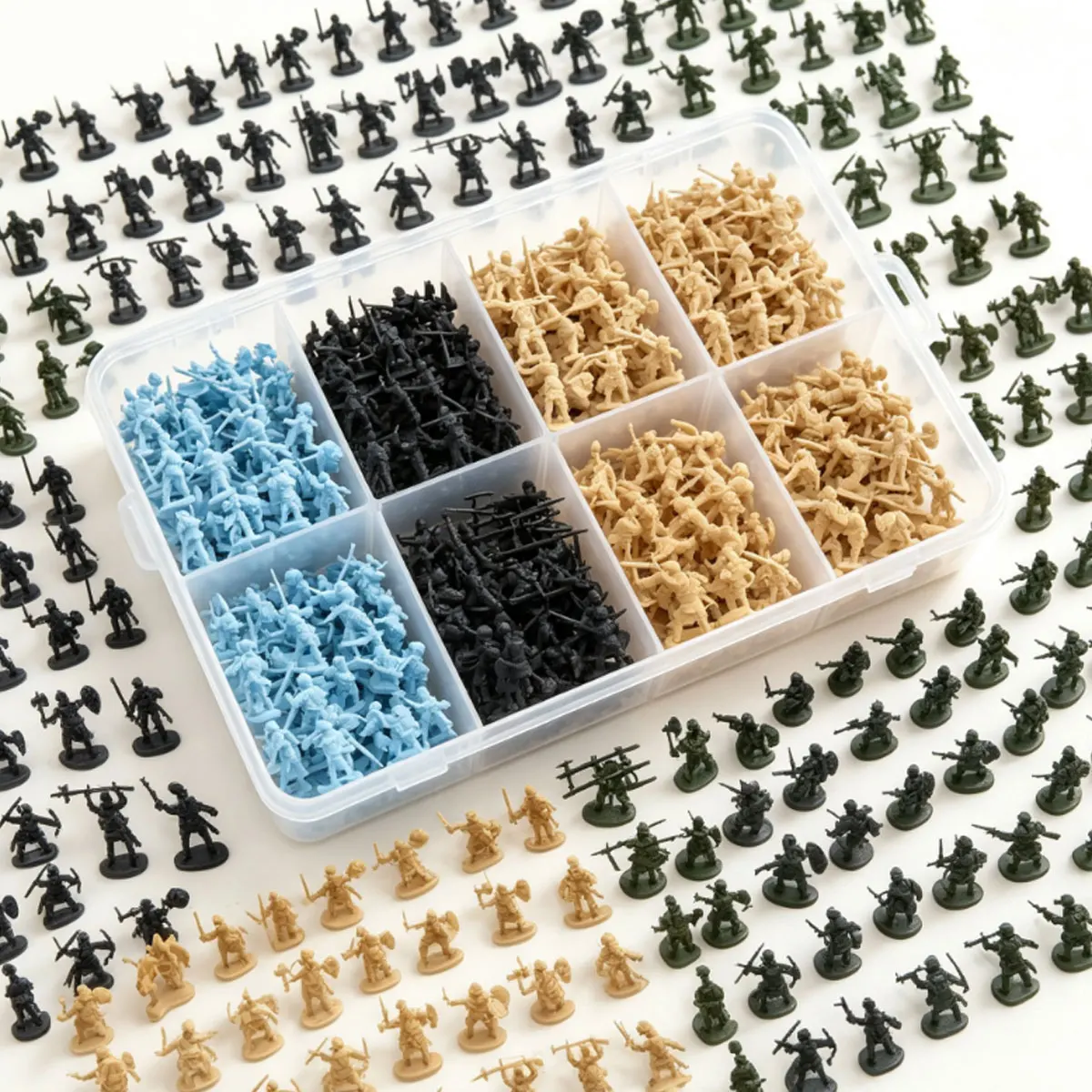 24Pcs Medieval Soldier Miniatures in Random Styles – Great for DIY Diorama Crafts, War Game Props & Historical Model  ZSY