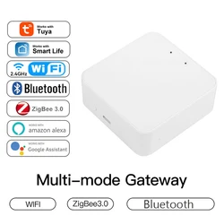 Hub de puerta de enlace inteligente Tuya, multimodelo, puente de casa, WiFi, Bluetooth, aplicación ZigBee, Control remoto inalámbrico, Alexa y Google