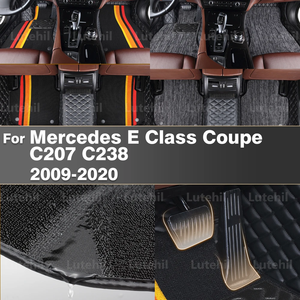 

LUTEHIL для Mercedes Benz E class Coupe C207 C238 2009-2020 автомобильный напольный коврик на заказ автомобильный ковер аксессуары защитные
