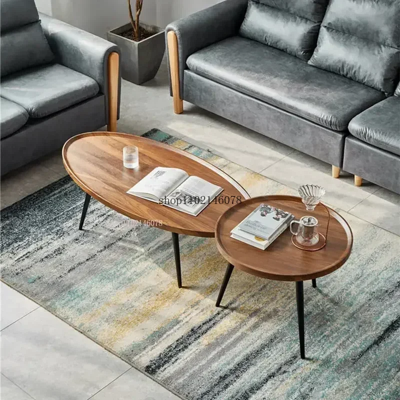 

Nordic Minimalist Coffee Table Apartment Modern Household Round Creative Sofa Side Table Light Luxury Combination Coffee Tables