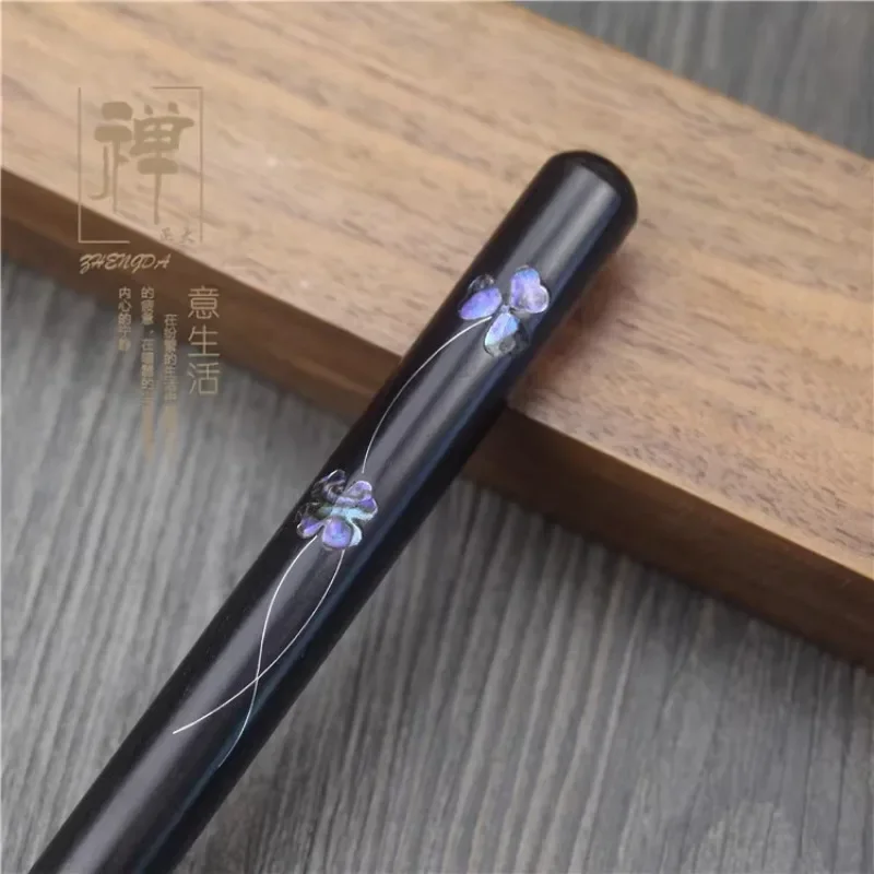 Luxury Rollerball Pen 0.5mm Black Refill Lucky Straw Wooden Ballpoint Pen Student Writing Practice Art Student Stationery