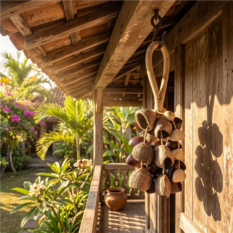 【TRAVEL ESSENTIAL】Hand Cranked Wind Chime Seed Shell Sound Healing Instrument 3 Kinds Of 33 Natural Nut Shellers Shaker